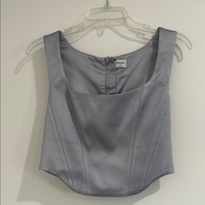 Aritzia Sunday Best Satin fitted corset top